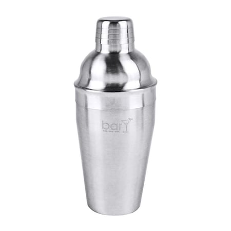 Bary3 BarY3 18 oz Silver Stainless Steel Cocktail Shaker with Strainer BAR-0761